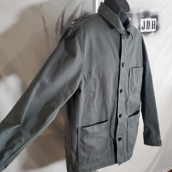 H&M Army Green Canvas Chore Jacket Men's sz M - Picture 2 of 16